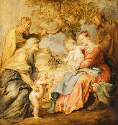 La Sacra Famiglia visitata da Santa Elisabetta, Zaccaria e il piccolo San Giovanni Battista da Peter Paul Rubens