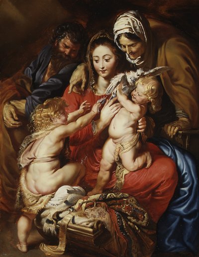 La Sacra Famiglia con Santa Elisabetta, San Giovanni e una Colomba da Peter Paul Rubens