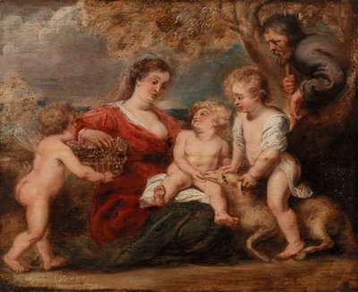 La Sacra Famiglia con San Giovanni Battista e un Angelo da Peter Paul Rubens