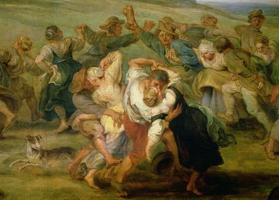 La kermesse, (dettaglio dei contadini che ballano) da Peter Paul Rubens