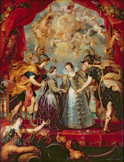 Il ciclo dei Medici: Scambio delle due principesse di Francia e Spagna, 9 novembre 1615 da Peter Paul Rubens