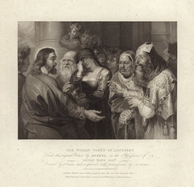 La donna sorpresa in adulterio da Peter Paul Rubens