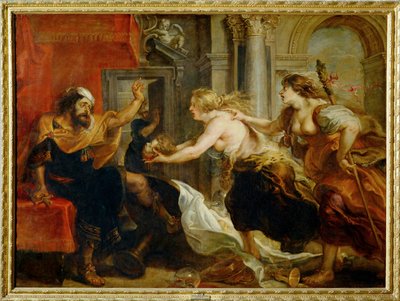 Il banchetto di Tereo: Filomena e Procne presentano a Tereo la testa decapitata del figlio Si tratta di (dipinto su tela) da Peter Paul Rubens