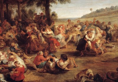 La fiera o matrimonio nel villaggio (dettaglio) da Peter Paul Rubens