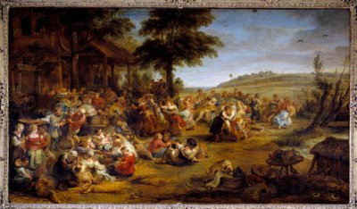 La fiera o matrimonio nel villaggio da Peter Paul Rubens