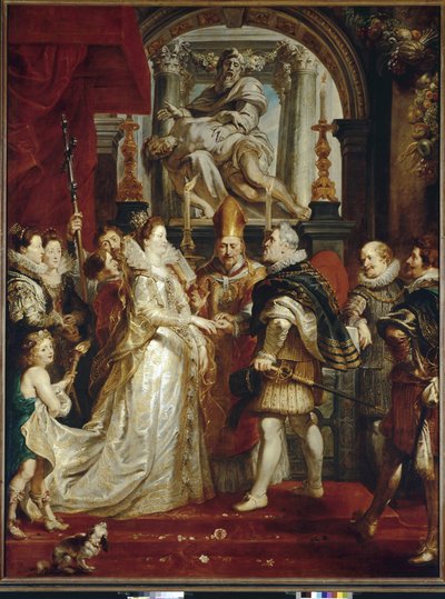 Il matrimonio per procura di Maria De Medici e Enrico IV da Peter Paul Rubens