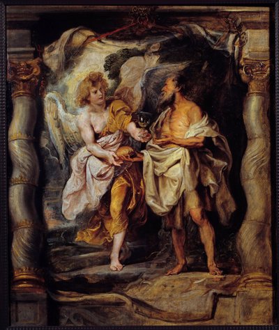 Il profeta Elia riceve pane e acqua da un angelo da Peter Paul Rubens