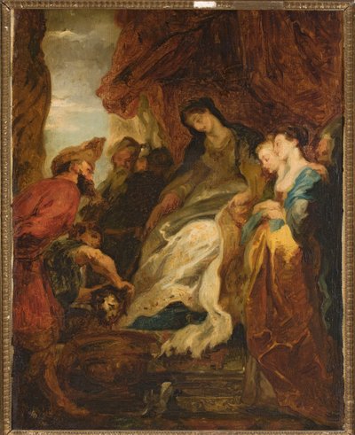 Tomiri ordina che la testa di Ciro sia immersa in una bacinella di sangue (Erodoto, Storie, I, 214) da Peter Paul Rubens