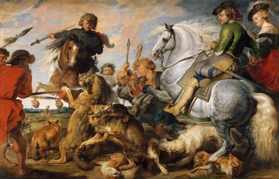 Caccia al lupo e alla volpe, ca. 1616 da Peter Paul Rubens
