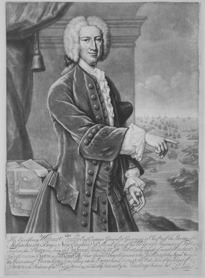 William Shirley, Governatore del Massachusetts, 1747 da Peter Pelham