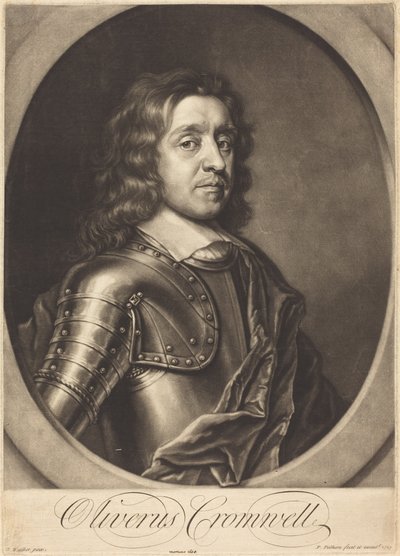 Oliver Cromwell da Peter Pelham after Robert Walker