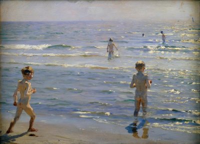 Ragazzi che fanno il bagno. Sole. Skagen da Peder Severin Krøyer