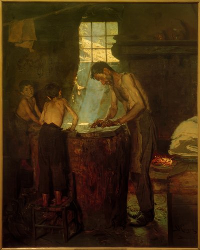 Cappellai di un villaggio italiano. Sora da Peder Severin Krøyer