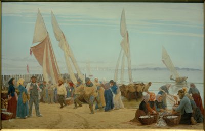 Mattina a Hornbaek. I pescatori arrivano a terra da Peder Severin Krøyer