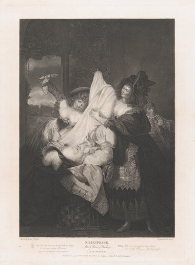 Falstaff nel cesto di bucato, Shakespeare, Le allegre comari di Windsor da Peter Simon