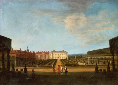 Veduta del giardino e del parterre principale di Winchendon House da Peter Tillemans