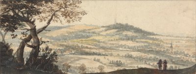 Paesaggio con due figure in primo piano da Peter Tillemans