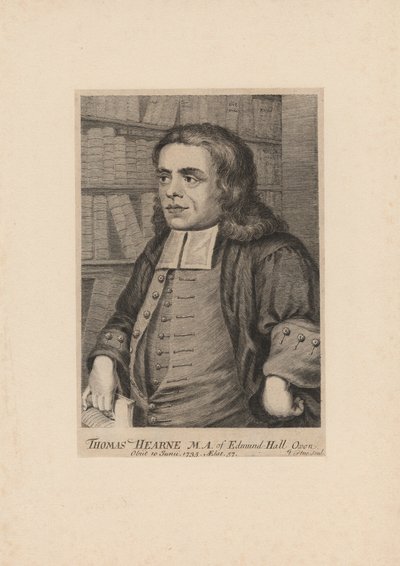 Thomas Hearne, inciso da George Vertue, c.1735 da Peter Tillemans
