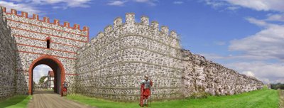 Porta sud delle mura della città romana di Silchester da Peter Urmston