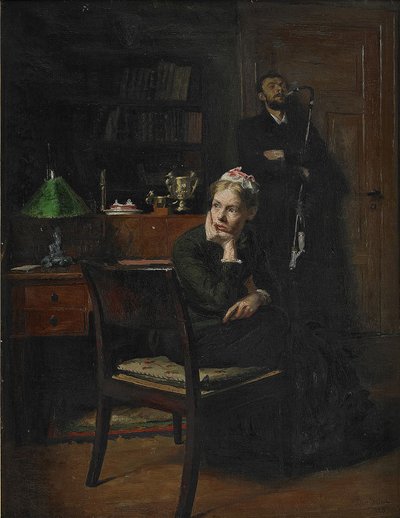 Scena familiare in un interno, 1885 da Peter Vilhelm Ilsted