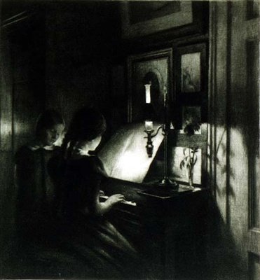 Le ragazze al pianoforte da Peter Vilhelm Ilsted