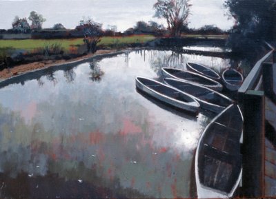 Barcombe Mills, Sussex, 2007 (olio su tela) da Peter Wilson