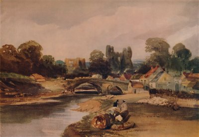 Un villaggio su un fiume, c1824, 1935 da Peter de Wint