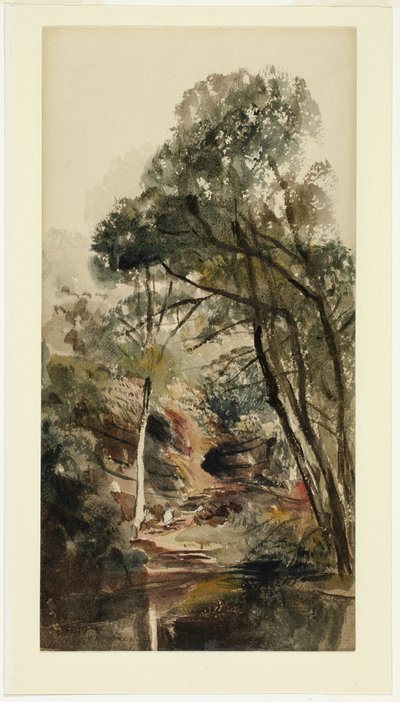 Paesaggio fluviale boscoso da Peter de Wint