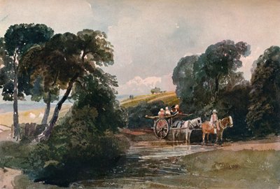 Carro di fieno che attraversa un ruscello, c1824 da Peter de Wint