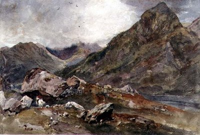 La pietra di Bowder, Borrowdale da Peter de Wint