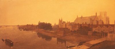 Abbazia di Westminster e Sala e Vecchie Case del Parlamento da Peter de Wint