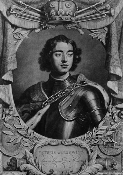 Pietro il Grande, Zar di Russia, c1698 1894 da Peter van Gunst