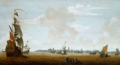 Veduta di Amsterdam dal mare, XVII secolo da Peter van den Velde