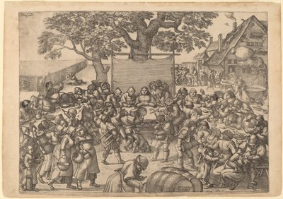 La grande festa di nozze rustica da Peter van der Borcht