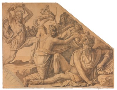 Aphrodite schützt Paris gegen Menelaos da Peter von Cornelius