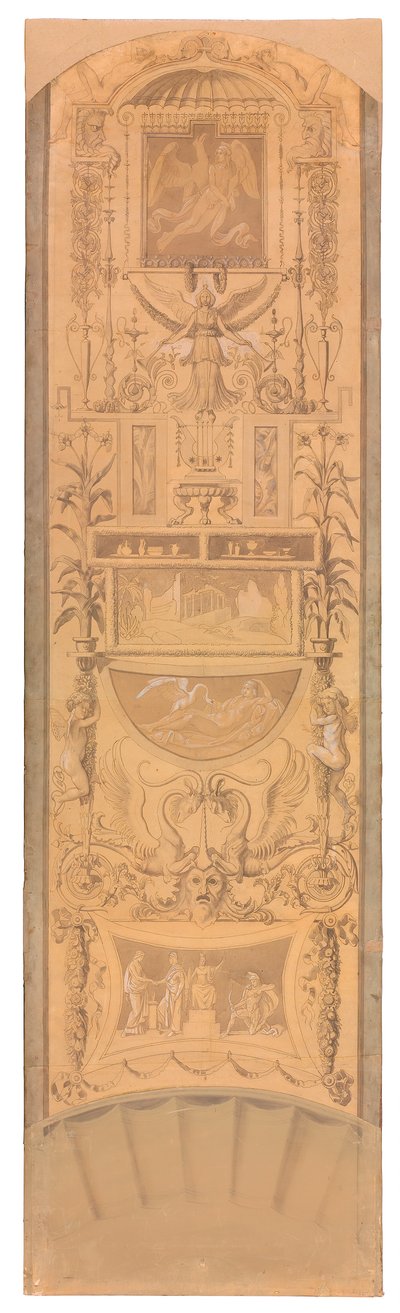 Arabeske mit Darstellungen des Ganymed, der Leda und der Verwundung Achills da Peter von Cornelius