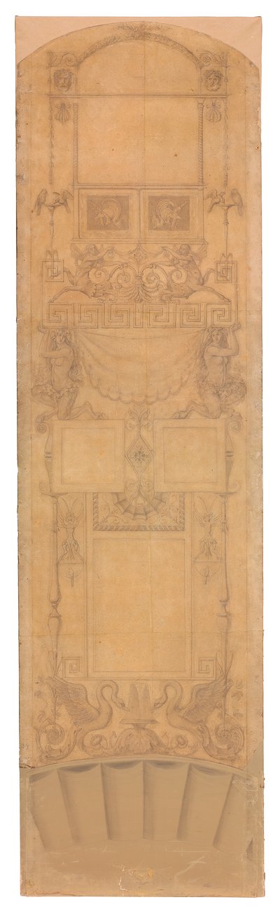 Arabeske mit Mischwesen, (Bildfelder nicht ausgeführt) da Peter von Cornelius