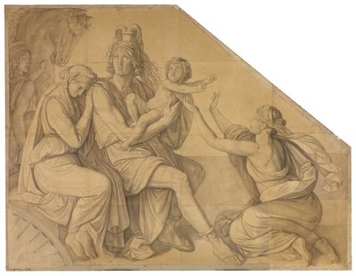 Der Abschied Hektors von Andromache. Karton zu den Deckenbildern der Münchner Glyptothek da Peter von Cornelius