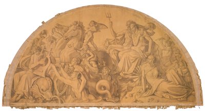 Die Wasserwelt lauscht dem Leierspiel des Arion da Peter von Cornelius