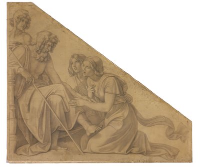 Eos und Thitonos vor Zeus. Karton zu den Deckenbildern der Münchner Glyptothek da Peter von Cornelius