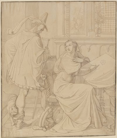 Sette disegni sui Nibelunghi: 3. Il tradimento di Hagen da Peter von Cornelius