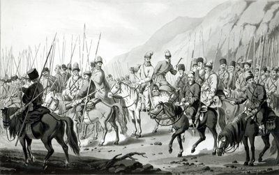 Diverse tribù di cosacchi russi in ordine di marcia, 1813 da Peter von Hess