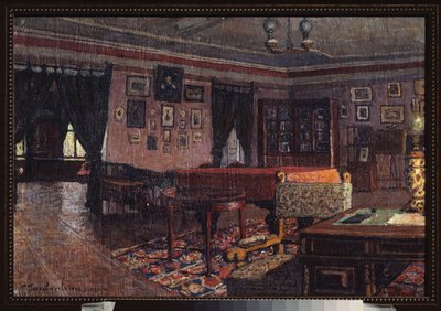 Il salone nella casa di Peter Ilich Tchaikovsky da Petr Ivanovic Petrovichev