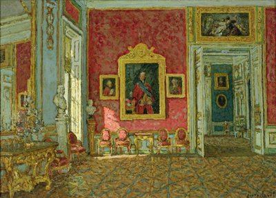 Il salotto viola nel Palazzo di Kuskovo, c.1915 da Petr Ivanovic Petrovichev