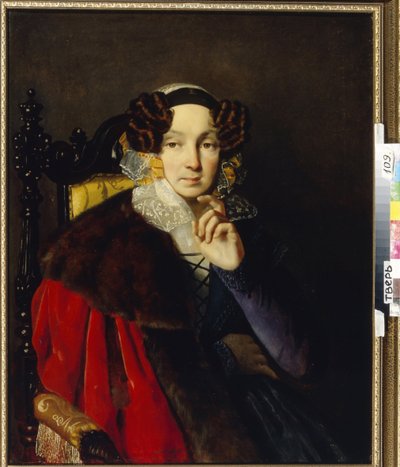 Ritratto di M.I.Zhadimirovskaya (?) da Petr Vasilievich Basin