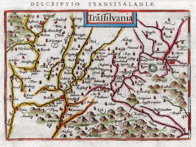 Mappa della Transilvania 1616 da Petrus Bertius