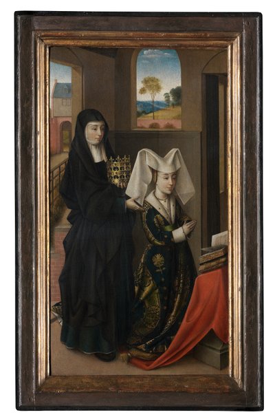 Isabella del Portogallo e Santa Elisabetta, c.1457-60 da Petrus Christus