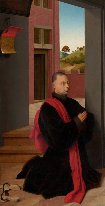Ritratto di un donatore maschio da Petrus Christus