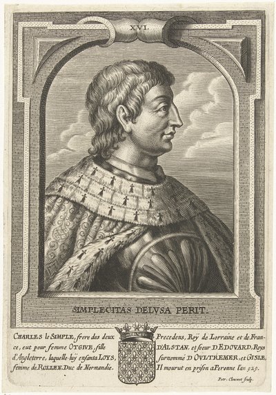Carlo III il Semplice, Re della Francia Occidentale da Petrus Clouwet