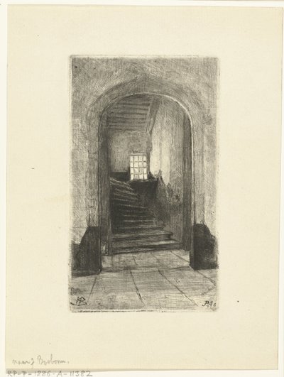 Veduta della scala nel Prinsenhof a Delft da Petrus Johannes Arendzen